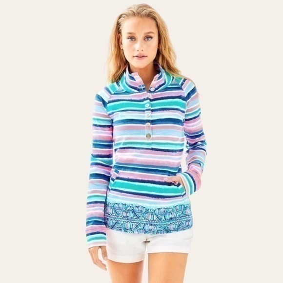 Lilly Pulitzer Captain Popover in Multi Sandy Shell Stripe 💕 - Picture 1 of 8